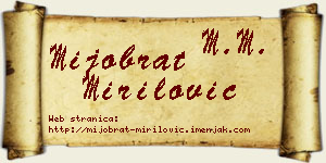 Mijobrat Mirilović vizit kartica